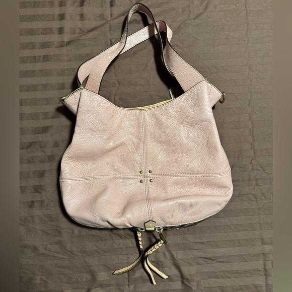 Pink orYANY Leather Handbag with Patterned Interior - Picture 2 of 3